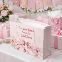 Liebe ist in Bloom rosa Bogen Blumenkohl Brautpart