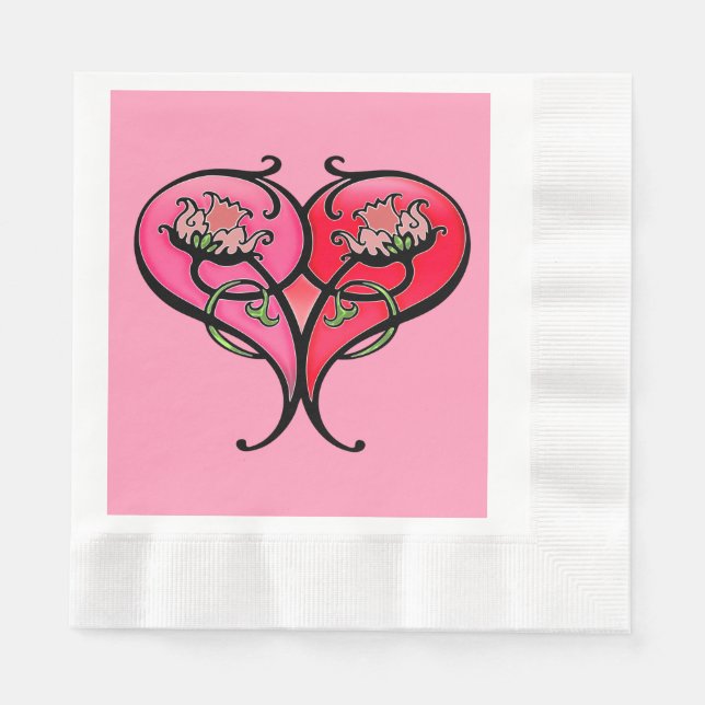 Liebe ist in Bloom Serviette (Vorderseite)