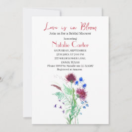 Liebe ist in Bloom Thistle Blumengestein Brautpart Einladung