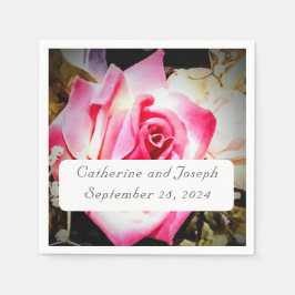 Liebe ist in Bloom Wedding Paper Napkin Serviette