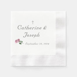 Liebe ist in Bloom Wedding Paper Napkin Serviette