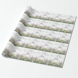 Liebe ist in Bloom Wildblume Blumenkohl Brautparty Geschenkpapier