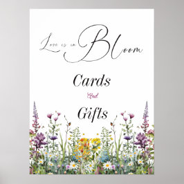 Liebe ist in Bloom Wildblume Blumenkohl Brautparty Poster