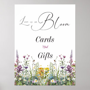 Liebe ist in Bloom Wildblume Blumenkohl Brautparty Poster