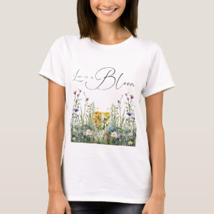 Liebe ist in Bloom Wildblume Blumenkohl Brautparty T-Shirt