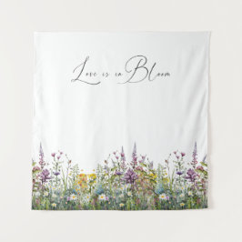 Liebe ist in Bloom Wildblume Blumenkohl Brautparty Wandteppich