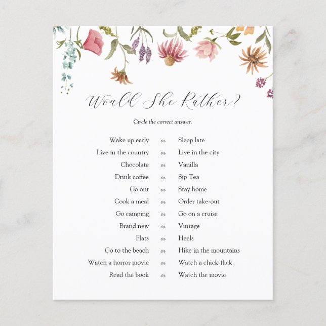 Liebe ist in Bloom Wildblume, würde sie eher Spiel (Vorderseite)