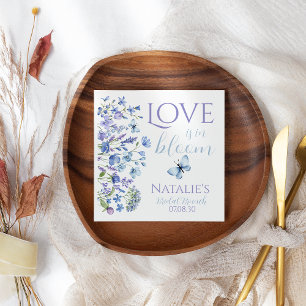 Liebe ist in blühenden Wildblume Blumenkohl Brautp Serviette