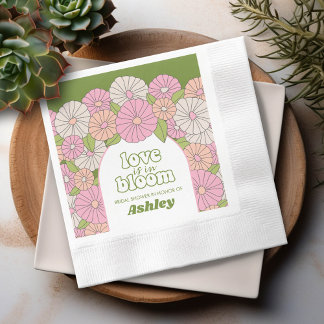 Liebe ist in Blüte - Boho Blumen Brautparty Serviette