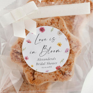 Liebe ist in Blüte Brautparty-Geschenk Runder Aufkleber