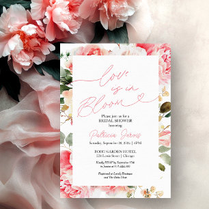 Liebe ist in Blüte Brautparty-Rosé-Blumenstrauß Einladung