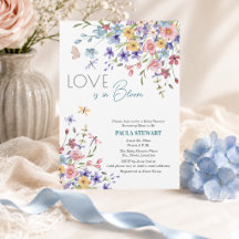 Liebe ist in Blüte Libellen Blaue Babyparty