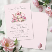 Liebe ist in Blüte Rosa Blumen Tee Brautparty