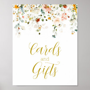 Liebe ist in Blüten Karten und Geschenke Schild