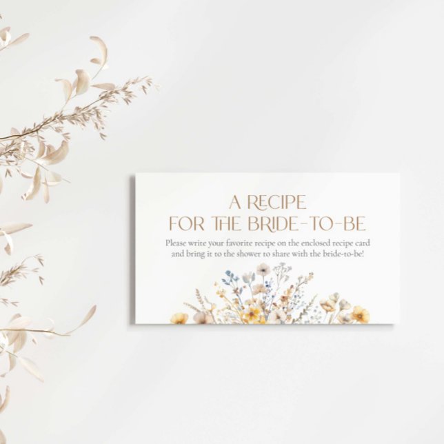 Liebe ist in Blütenrezept Wildblume für die Braut Begleitkarte (Von Creator hochgeladen)