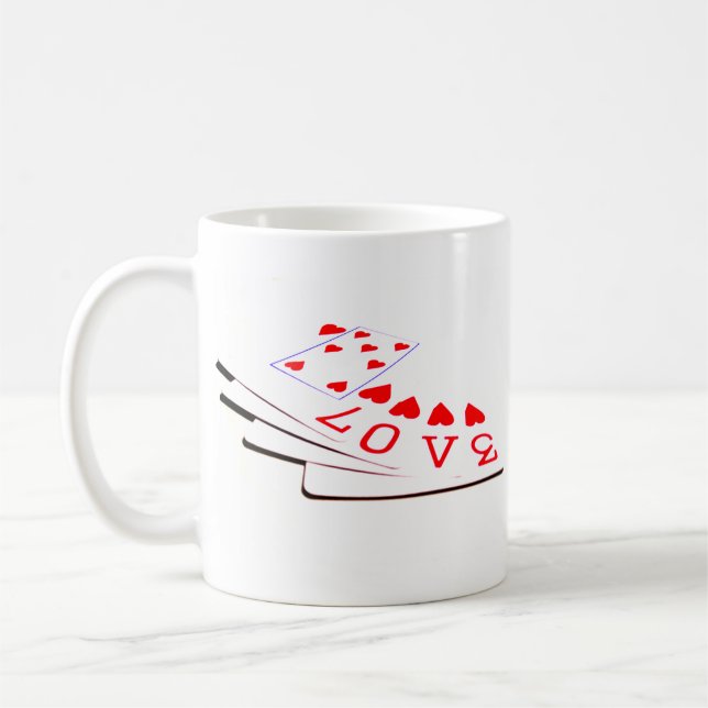 Liebe ist in den Karten Tasse (Links)