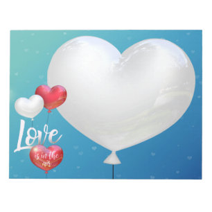 Liebe ist in den Luftballons des Valentins - Notep Notizblock