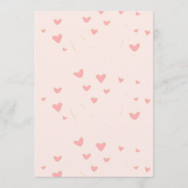 Liebe ist in den rosa Herzen Hinweiskarte