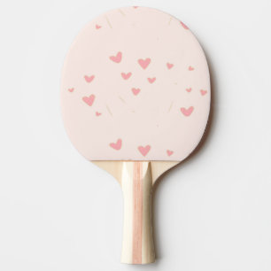 Liebe ist in den rosa Herzen Tischtennis Schläger
