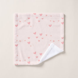 Liebe ist in den rosa Herzen Waschlappen