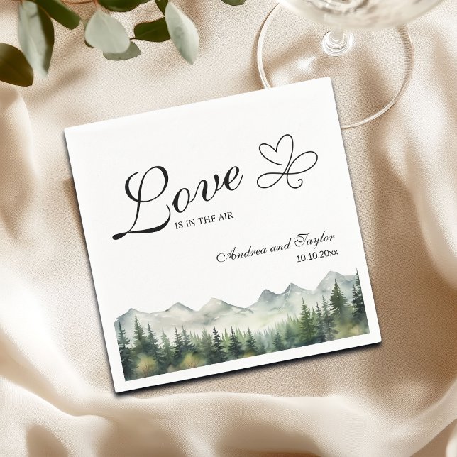 Liebe ist in der Air Elegant Wedding Serviette (Von Creator hochgeladen)