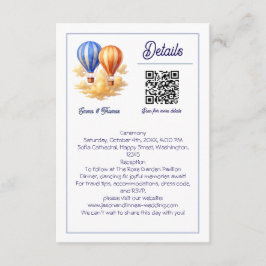Liebe ist in der Air Hot Air Ballon Reisen Hochzei Begleitkarte