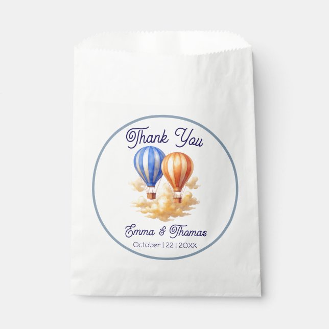 Liebe ist in der Air Hot Air Ballon Reisen Hochzei Geschenktütchen (Vorderseite)