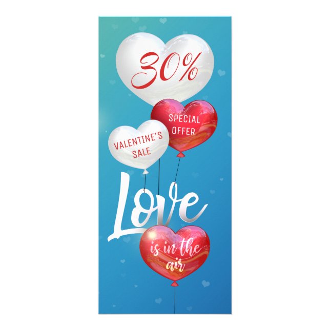 Liebe ist in der Air Valentine Ballon Discount Car Werbekarte (Vorne)