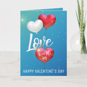 Liebe ist in der Air Valentine Ballon Grußkarte Feiertagskarte