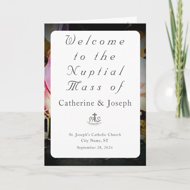 Liebe ist in der Bloom Nuptial Mass mit Foto Programm (Vorderseite)