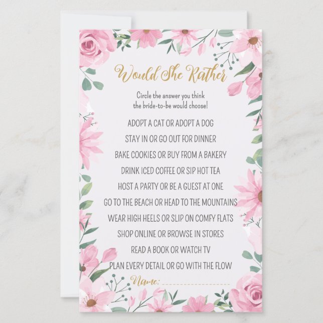 Liebe ist in der Blütendusche würde sie eher spiel (Vorderseite)