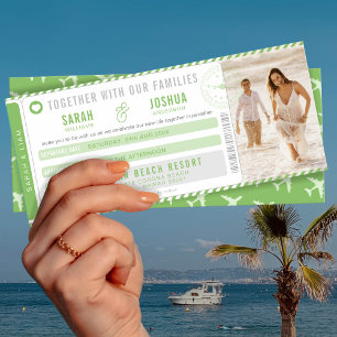Liebe ist in der Luft Boarding Pass Wedding Einladung