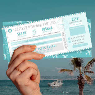 Liebe ist in der Luft Boarding Pass Wedding Einladung