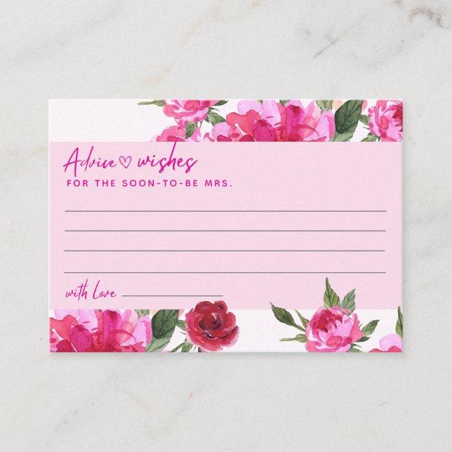 Liebe ist in der Luft Brautparty Beratung und Wüns Begleitkarte (Vorderseite)