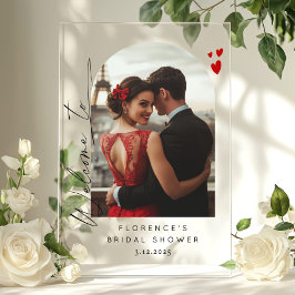 Liebe ist in der Luft Brautparty Willkommen Acrylschild