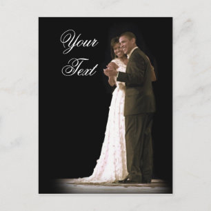 Liebe ist in der Luft, das erste Paar tanzen Postkarte