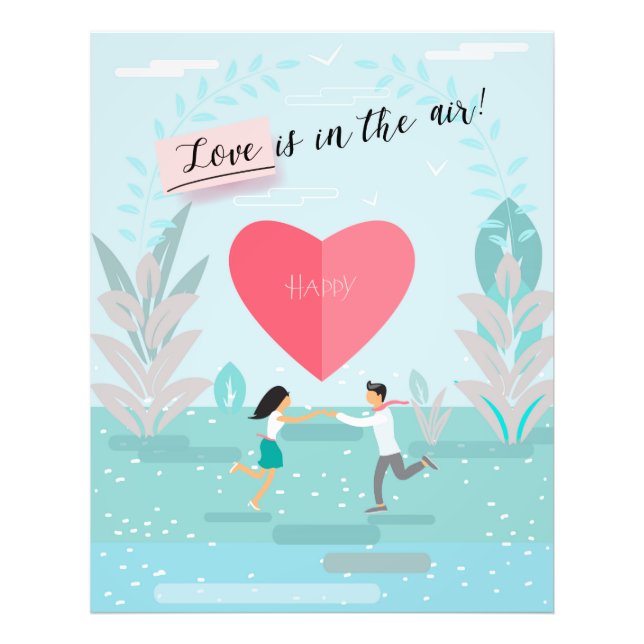 "Liebe ist in der Luft!" Enamored Couple Modern Fotodruck (Vorne)