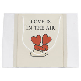 Liebe ist in der Luft - Gießereitaschen für das He Große Geschenktüte