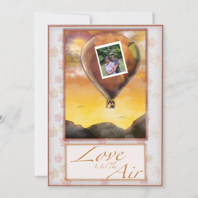 Liebe ist in der Luft Hochzeitseinladung Einladung (Vorderseite)