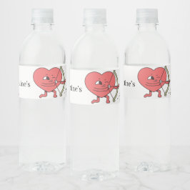 Liebe ist in der Luft: Kommen Sie zu uns für einen Wasserflaschenetikett