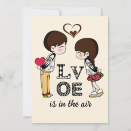 Liebe ist in der Luft - Paar Feiertagskarte