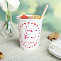 Liebe ist in der Luft rosa Herz Brautparty