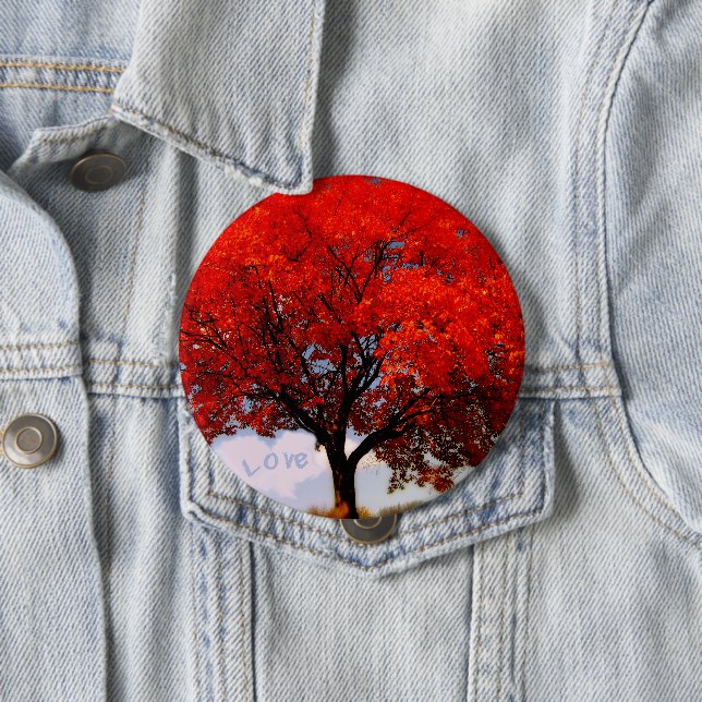 Liebe ist in der Luft... Roter Baum Button (Beispiel)