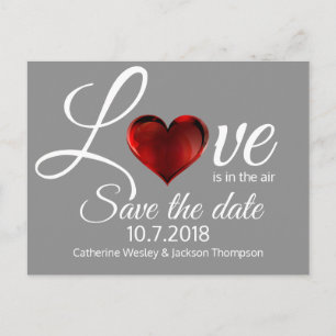 Liebe ist in der Luft-Save the Date Postkarte