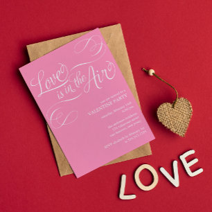 "Liebe ist in der Luft" Stilvolles Valentinstag-Pa Einladung