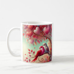 Liebe ist in der Luft Süße Vögel Kaffeetasse
