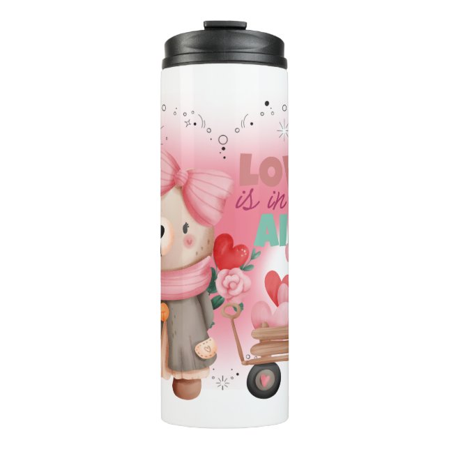 Liebe ist in der Luft Thermosbecher (Vorderseite)