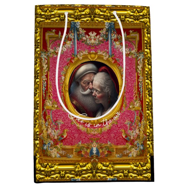 Liebe ist in der Luft Tis die Saison Mittlere Geschenktüte (Vorderseite)