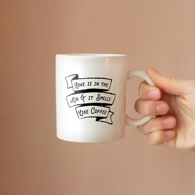 Liebe ist in der Luft und es riecht wie Kaffee Fun Tasse (Von Creator hochgeladen)