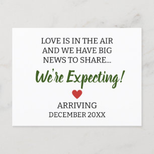 Liebe ist in der Luft und wir haben große Neuigkei Postkarte
